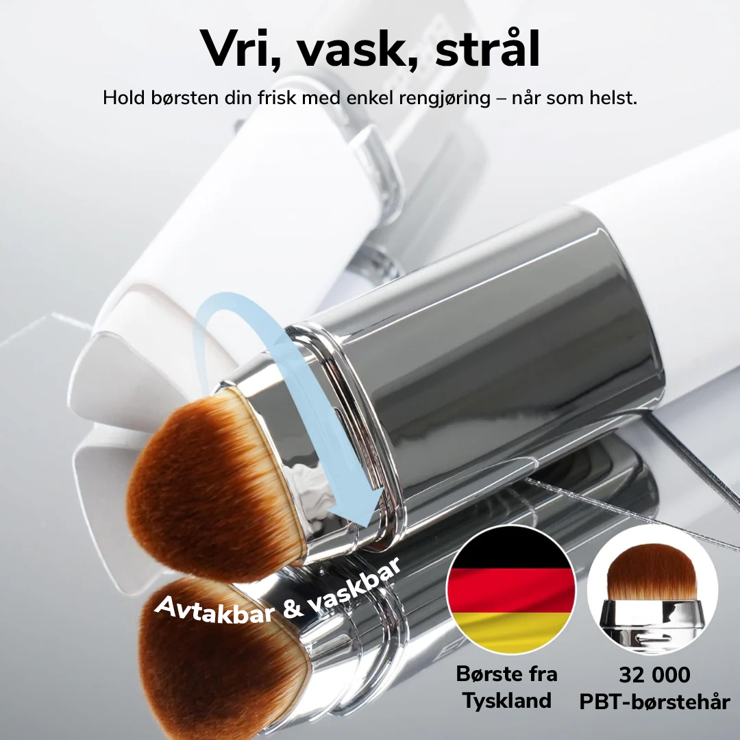 2-i-1 foundation med integrert børste