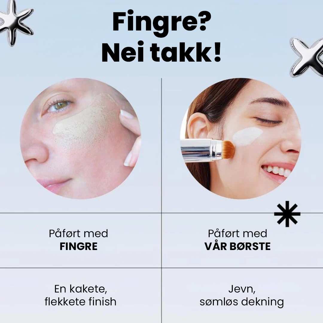 2-i-1 foundation med integrert børste